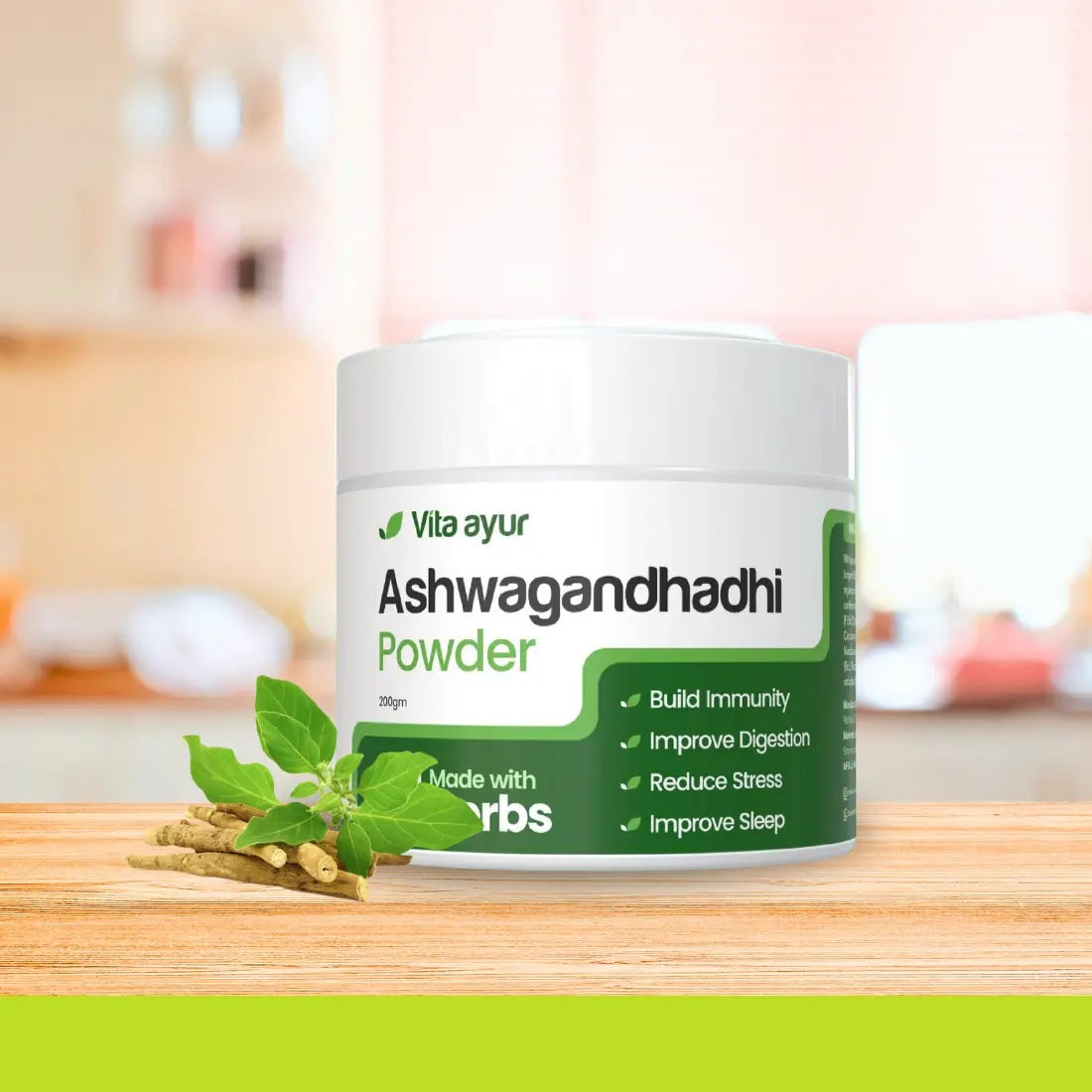 Vita Ayur Ashwagandhadi Powder – The Ayurvedic Blend for Stress Relief, Immunity & Better Sleep