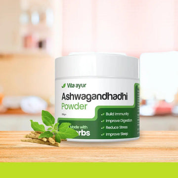 Vita Ayur Ashwagandhadi Powder – The Ayurvedic Blend for Stress Relief, Immunity & Better Sleep